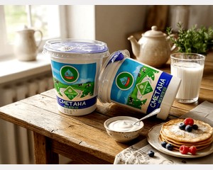 Сметана с массовой долей жира 18%