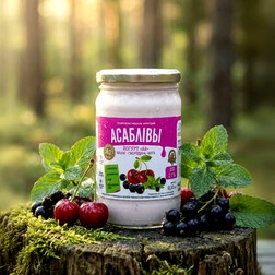 Йогурт «АСАБЛIВЫ» с вишней, смородиной и мятой